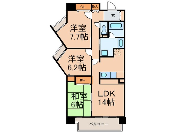 井清寿マンションの物件間取画像